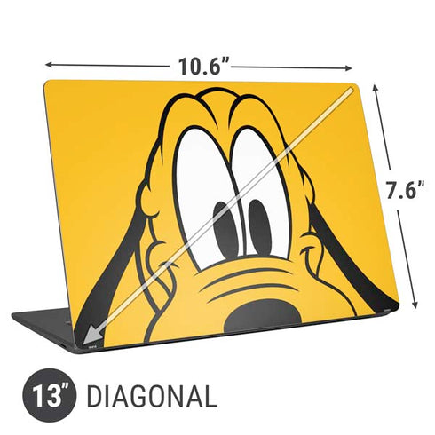 Disney Friends Pluto Up Close Universal Laptop 13in (10.6 x 7.6in) Skin