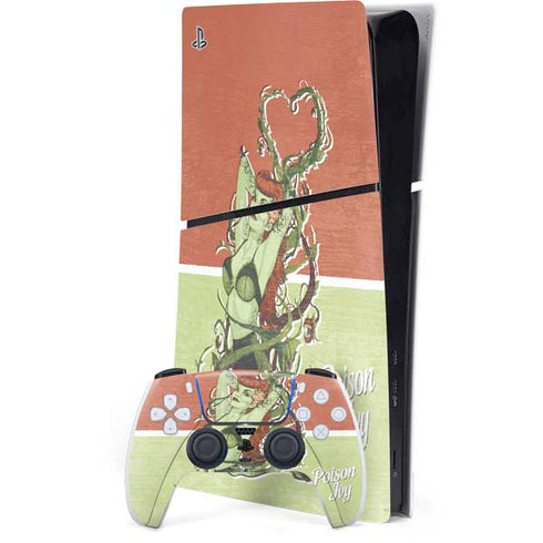 DC Comics Bombshells Poison Ivy PS5 Slim Digital Edition Console Skin