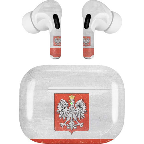 Poland Flag Distressed AirPods Pro 2nd Gen Skin