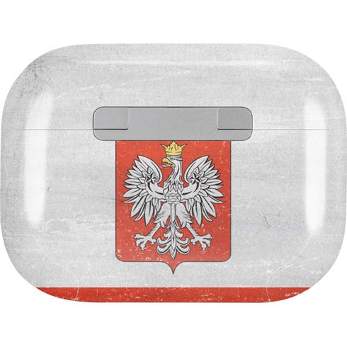 Poland Flag Distressed AirPods Pro 2nd Gen Skin
