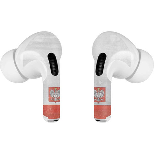 Poland Flag Distressed AirPods Pro 2nd Gen Skin