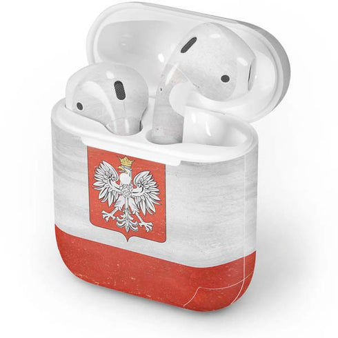 Poland Flag Distressed Apple AirPods 2 Skin