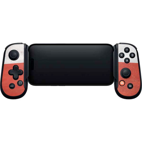 Poland Flag Distressed Backbone One for iPhone Game Controller Skin