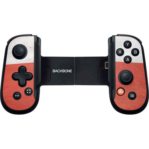 Poland Flag Distressed Backbone One for iPhone Game Controller Skin