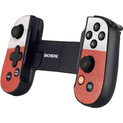 Poland Flag Distressed Backbone One for iPhone Game Controller Skin