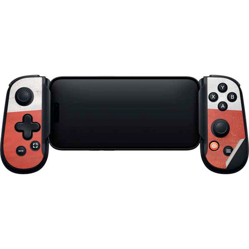 Poland Flag Distressed Backbone One for iPhone Game Controller Skin