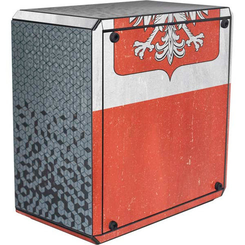 Poland Flag Distressed Cooler Master MasterBox Q300L Mini Tower Skin