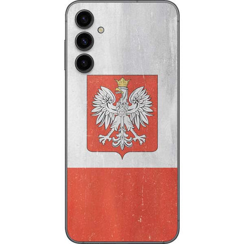 Poland Flag Distressed Galaxy A14 5G Skin