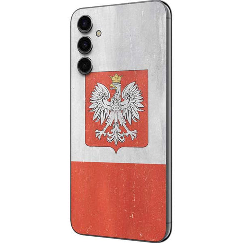 Poland Flag Distressed Galaxy A14 5G Skin