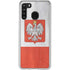 Poland Flag Distressed Galaxy A21 Clear Case
