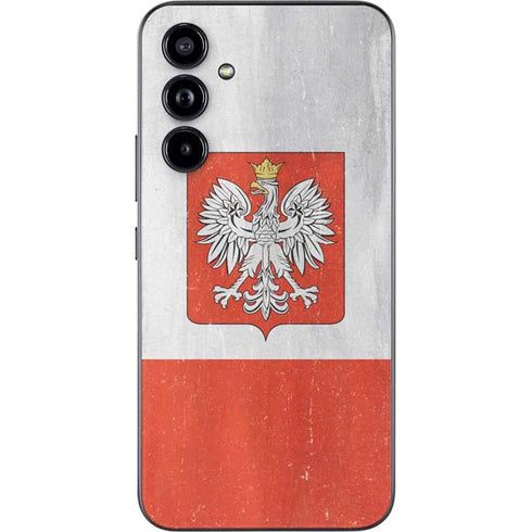 Poland Flag Distressed Galaxy A54 5G Skin