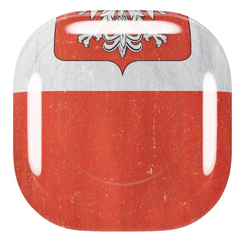Poland Flag Distressed Galaxy Buds Live Skin