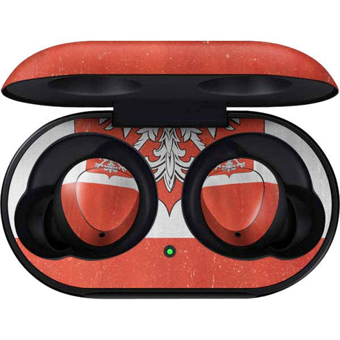 Poland Flag Distressed Galaxy Buds Skin