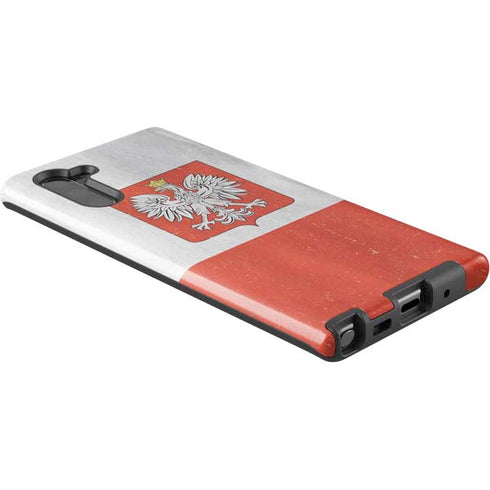 Poland Flag Distressed Galaxy Note 10 Pro Case