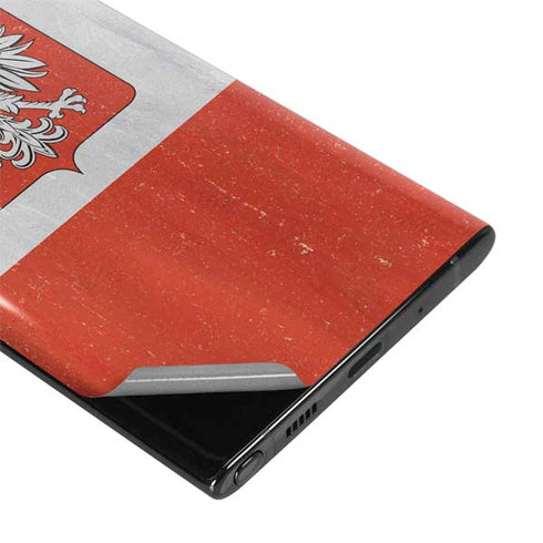 Poland Flag Distressed Galaxy Note 10 Skin