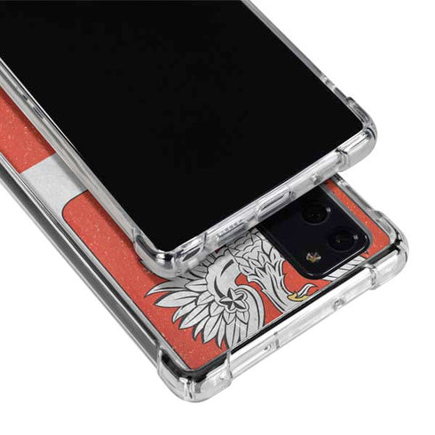 Poland Flag Distressed Galaxy Note20 5G Clear Case