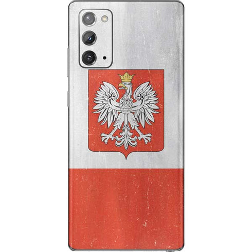 Poland Flag Distressed Galaxy Note20 5G Skin