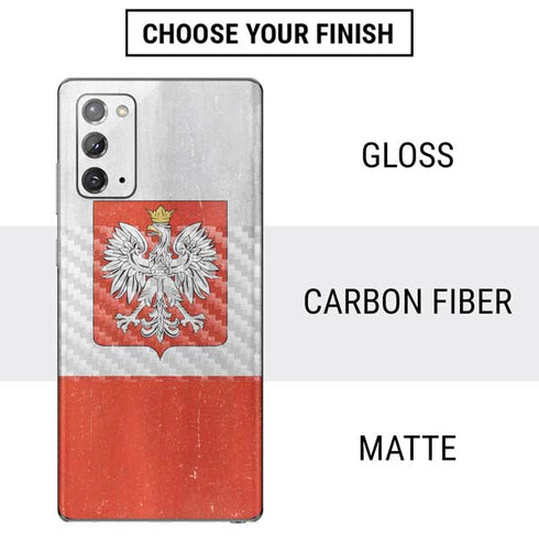 Poland Flag Distressed Galaxy Note20 5G Skin