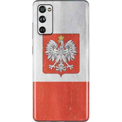 Poland Flag Distressed Galaxy S20 Fan Edition Skin