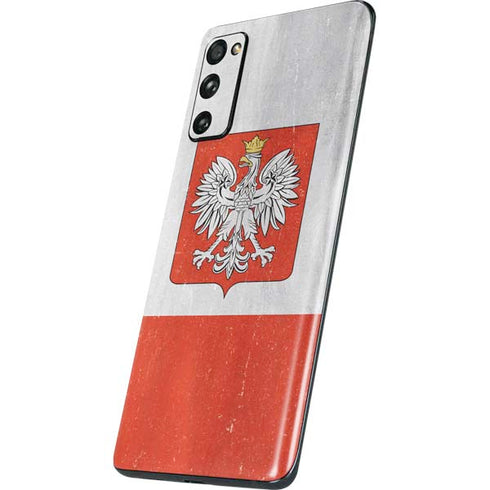 Poland Flag Distressed Galaxy S20 Fan Edition Skin