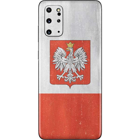Poland Flag Distressed Galaxy S20 Plus Skin