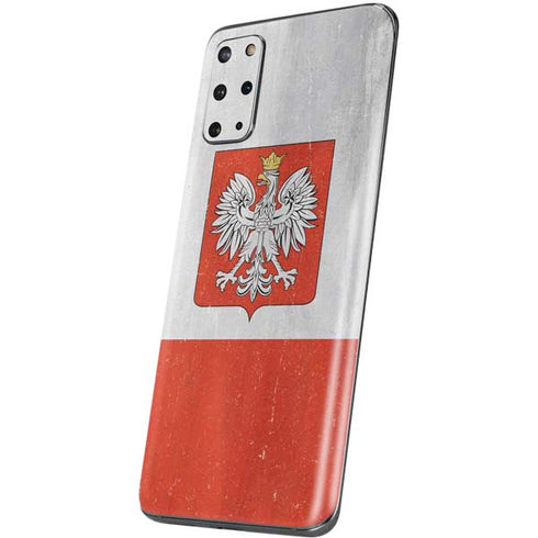 Poland Flag Distressed Galaxy S20 Plus Skin