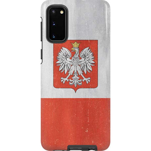 Poland Flag Distressed Galaxy S20 Pro Case