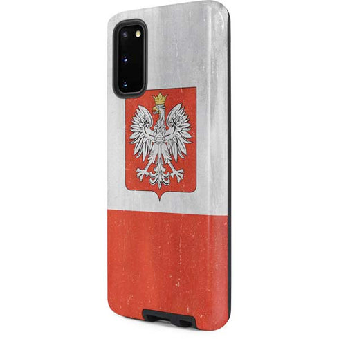 Poland Flag Distressed Galaxy S20 Pro Case