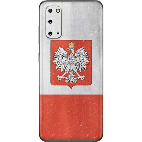 Poland Flag Distressed Galaxy S20 Skin