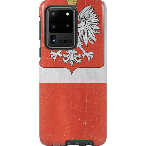 Poland Flag Distressed Galaxy S20 Ultra 5G Pro Case