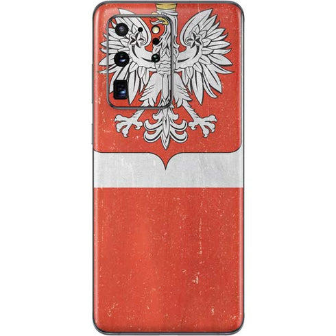 Poland Flag Distressed Galaxy S20 Ultra 5G Skin