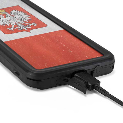 Poland Flag Distressed Galaxy S20 Waterproof Case