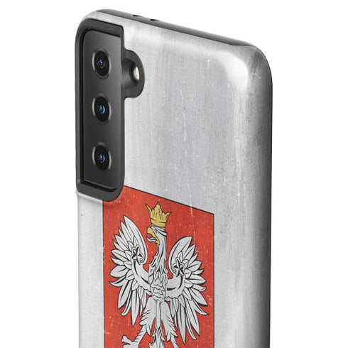 Poland Flag Distressed Galaxy S21 FE Pro Case
