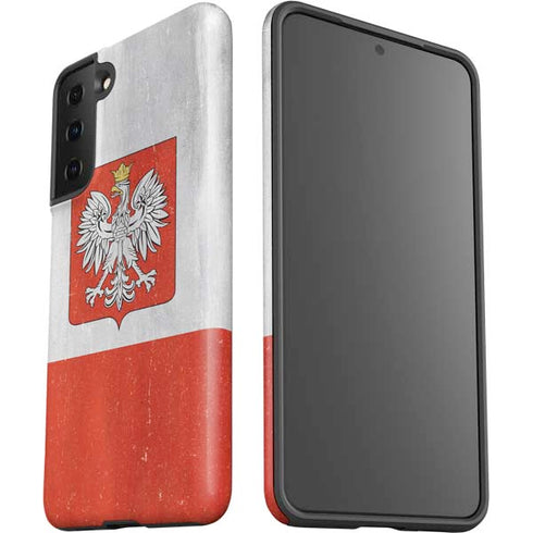 Poland Flag Distressed Galaxy S21 FE Pro Case