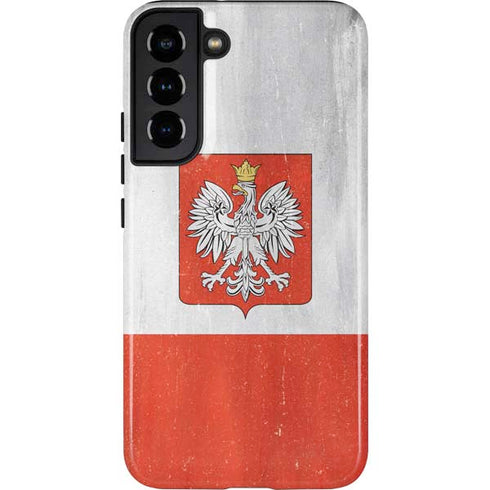 Poland Flag Distressed Galaxy S22 Plus Pro Case