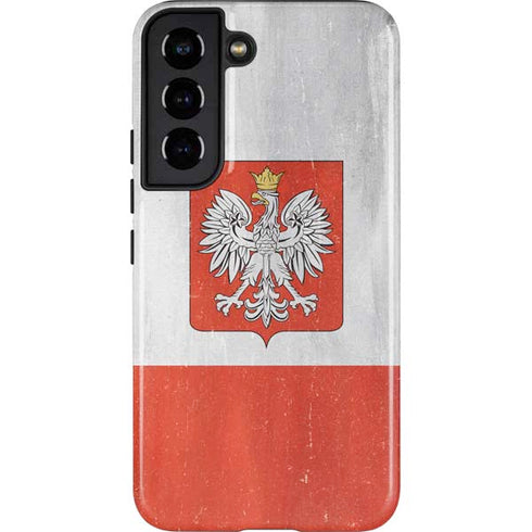 Poland Flag Distressed Galaxy S22 Pro Case