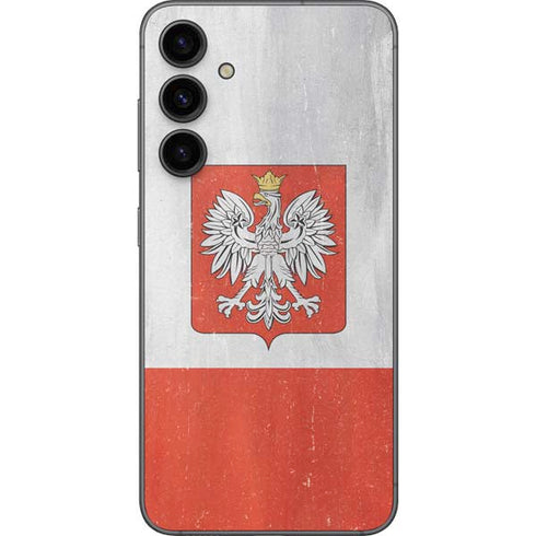 Poland Flag Distressed Galaxy S23 FE Skin