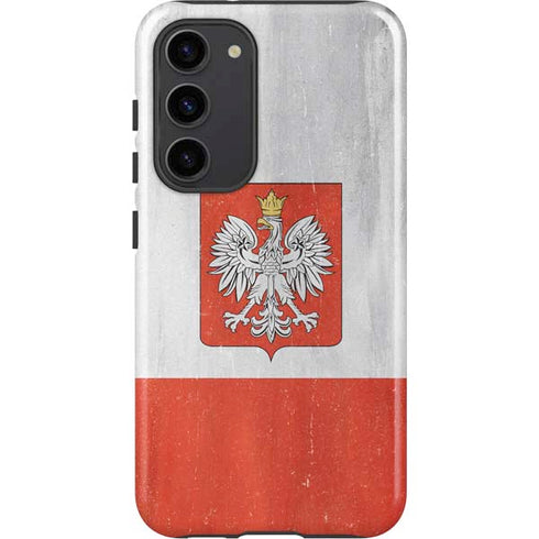Poland Flag Distressed Galaxy S23 Plus Pro Case