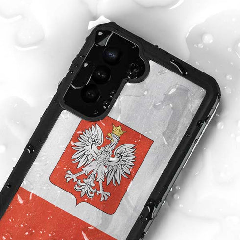 Poland Flag Distressed Galaxy S23 Waterproof Case
