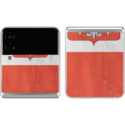 Poland Flag Distressed Galaxy Z Flip3 5G Skin