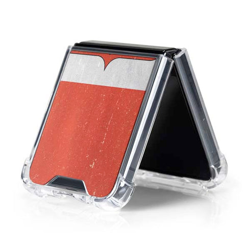 Poland Flag Distressed Galaxy Z Flip5 5G Clear Case