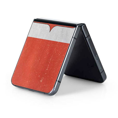 Poland Flag Distressed Galaxy Z Flip5 5G Skin