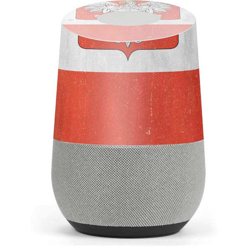 Poland Flag Distressed Google Home Skin