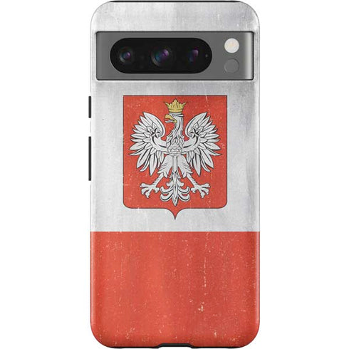 Poland Flag Distressed Google Pixel 8 Pro Impact Case