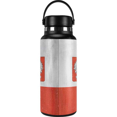 Poland Flag Distressed Hydro Flask 32oz Wide Mouth Skin