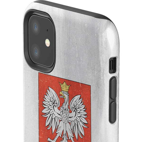 Poland Flag Distressed iPhone 11 Impact Case