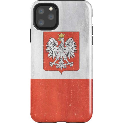 Poland Flag Distressed iPhone 11 Pro Max Impact Case