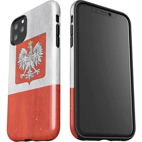 Poland Flag Distressed iPhone 11 Pro Max Impact Case