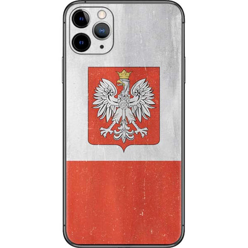 Poland Flag Distressed iPhone 11 Pro Max Skin