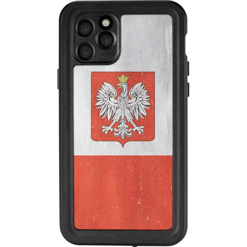 Poland Flag Distressed iPhone 11 Pro Waterproof Case